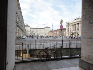 Torino 12 luglio 2014. Finestra su Piazza Castello